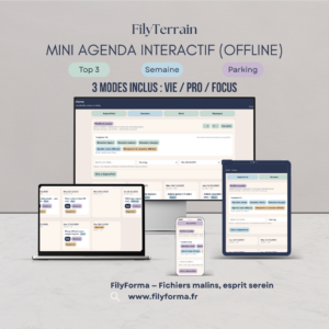 Mini agenda interractif offline 3 modes inclus